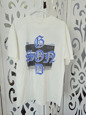 Nas Gods Son Graphic Tee Medium Rap Shirt Double Sided Hip Hop Merch